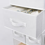 GRANNY SAYS Hanging Closet Organizer, 5 Drawers, 6 Shelves, 4 Pockets | Hanging Closet Organizer with 5 Different Drawer Designs, 6 Shelves & Reinforced Structure for Organized Small Spaces, White - Image 8