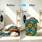 Sunflowers Laundry Basket Foldable Oxford Laundry Hamper With Handle For Room Bathroom Bedroom - Image 6