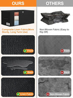 punemi 90L Structured King Size Comforter Storage Bags, 2 Pack, Black - Image 4