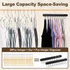2 PCS Tank Top Hanger, Bra Hanger for Closet Organizer Space Saving | Premium Bra Hangers, Tank Top hangers with 40 hooks, 360°Rotating Closet Organizers and Storage for Bras, Tank Top, Belts - Image 3