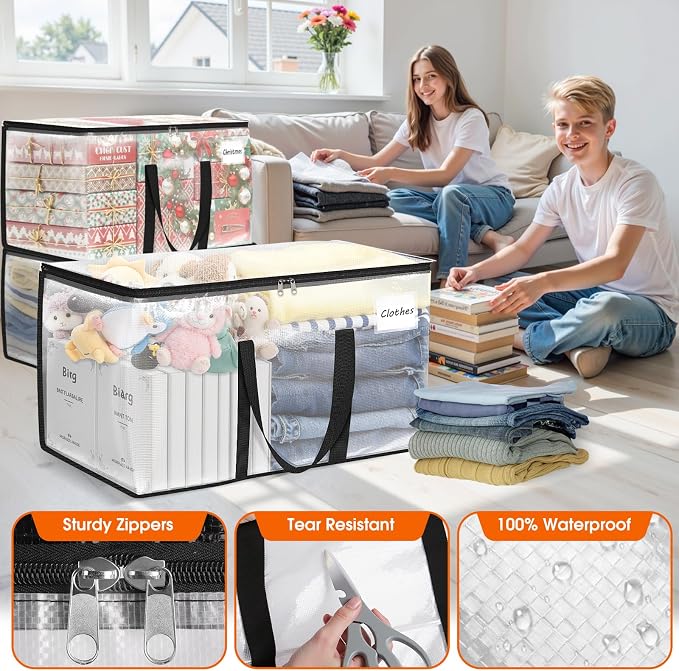 Fab totes Moving Bags Extra Heavy Duty Oversized Storage Bags with Reinforced Handle and Double Zippers,Moving Supplies Totes for Storage Packing Dorm Room Essentials Alternative to Moving Boxes - Image 5
