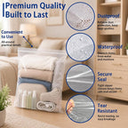 Extra Large 5 Gallon Zippered Plastic Bags for Storage- 18'' x 24'', Ideal for Clothes Clothing, Travel, Moving, 2-mil Thick Clear Plastic, 20 pack - Image 3
