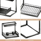 Under Sink Organizer and Storage, Slide Out Cabinet Organizer, Pull Out Sink Shelf for Kitchen Bathroom Laundry, Black, 1 Pack - Image 7