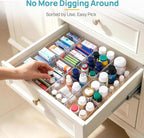 Vtopmart 4 Pack Food Storage Organizer Bins, Clear Plastic, 4 Compartments - Image 8