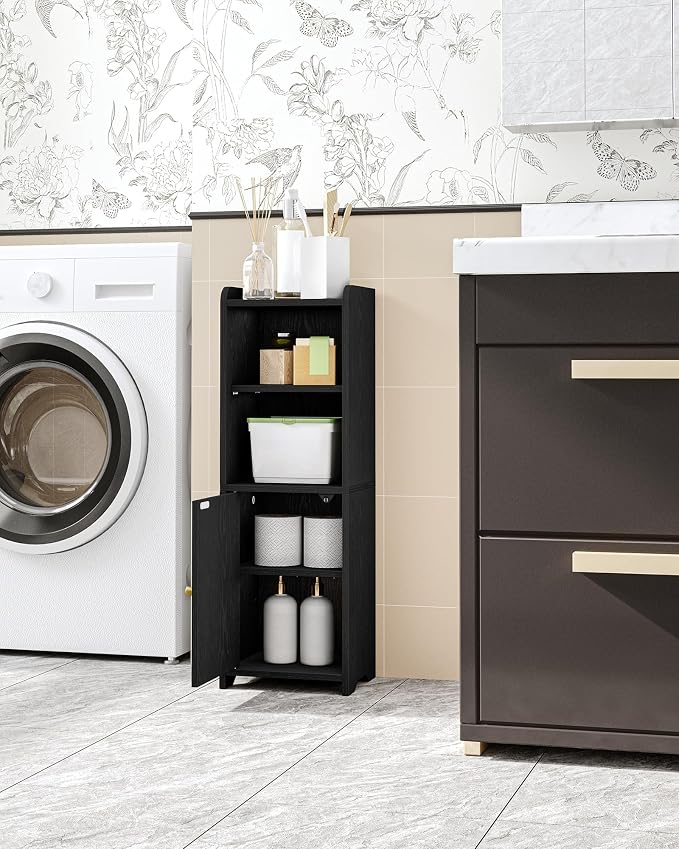 Hzuaneri Bathroom Storage Cabinet, Narrow Toilet Paper Cabinets with Doors - Image 4