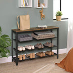 VASAGLE 4-Tier Shoe Rack, 16-20 Pairs, Metal Mesh - Image 5