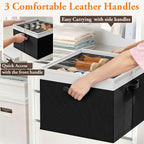 StoreHappily Shoe Organizer for Closet - 2 Packs Hold up to 32 Pairs, Black - Image 6