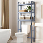 Smiry Bamboo Over The Toilet Storage Cabinet, 3 Tier, Grey by Smiry