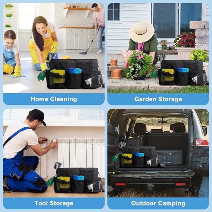Large Cleaning Caddy Organizer, Adj Straps & Board Dividers - Image 7