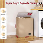 150L Laundry Hamper 2 Section, Large Laundry Hamper with Lid, Dirty Clothes Hamper with 2 Removable Inner Bags, Collapsible Laundry Basket Organizer for for Clothes Toys Towels, Hamper 2 Compartment - Image 3