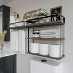 RICHER HOUSE Floating Shelves Bathroom, Wall Mounted Shelf Over Toilet - Image 5