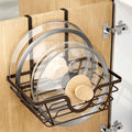 TIDIIABODE Pot Lid Organizer, Adjustable Kitchen Pot Lid Holder Inside Cabinet, Kitchen Cabinet Organizer Hanging for Food Storage Container, Pot, Pan Lid & Bakeware, Bronze by TrashBagHolder