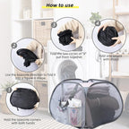 Collapsible Laundry Basket, 90L Mesh Pop-up Hamper with Handles - Image 7