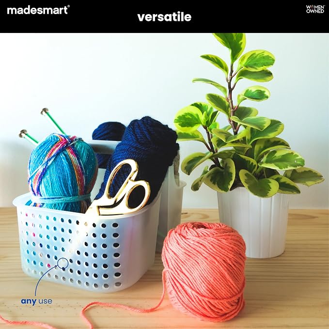 madesmart Shower Tote with Soft Grip Handle, Smoke - Image 7