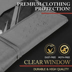 Hleelomi 5 Pack 40-in Garment Bag for Hanging Clothes Suit Bag Gray - Image 4