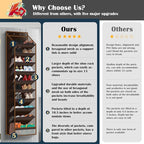 10 - Pocket Over - the - Door Hanging Shoe Organizers & Rack, Made of Sturdy 600D Oxford + Non - Woven Fabric, Space - Saving Storage for Shoes, Boots & More (Dark coffee color) - Image 7