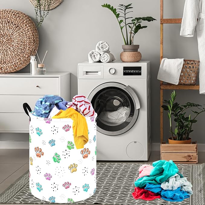 MAIZMZ Kids Hamper Storage Bins Organizer Toy Box Laundry Basket Large Canvas Collapsible Chest for Home/Dorm/Kitchen/Pet/Office/Closet/Shelf/Gift Baskets - Image 6