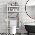 Over Toilet Bathroom Organizer with Toilet Paper Holder - Image 5