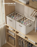 SONGMICS Shoe Organizer for Closet, 2 Pack Fabric Bins, Fits up to 32 Pairs - Image 2