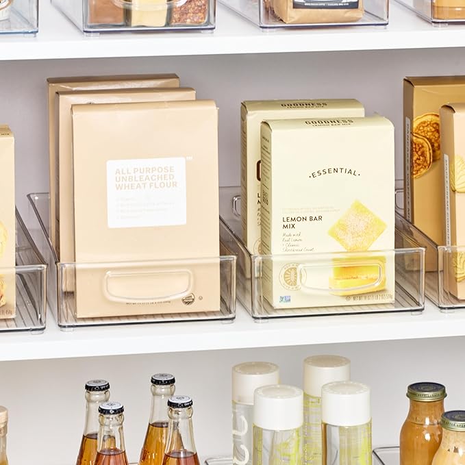 iDesign Stackable Clear Plastic Extra Long Pantry Organizers - Image 3