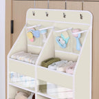 Univivi Upgraded Over the Door Organizer for Baby Nursery, Beige, 6-Shelf - Image 4