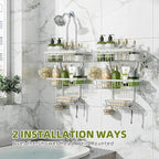 Simple Trending Shower Caddy Hanging, Shower Organizer with Large Capacity - Image 7