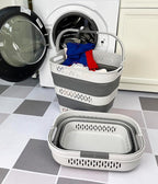 SAMMART 38L(10 Gal) Collapsible Laundry Basket - Foldable Pop-Up Storage Container/Organizer-Portable Space Saving Hamper, Measure 17.5x13.3x15.7"/3.8" Expanded/Collapsed (2, Grey) - Image 2