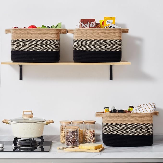 OIASKET Storage Basket for Organizing 3 Pack, Woven Baskets for Storage - Image 9