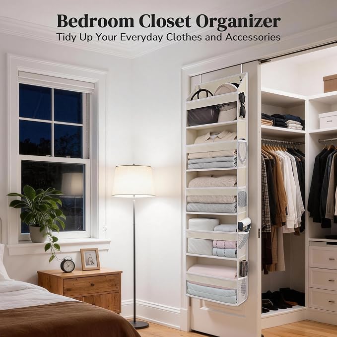 Ultra-Slim Over The Door Organizer for Narrow Gap & Small Space（Beige） - Image 5