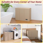 195L Laundry Hamper 3 Section,Large Laundry Hamper with Lid,Dirty Clothes Hamper with 3 Inner Bags,Collapsible Laundry Basket Organizer for Laundry Room,Bedroom,Laundry Sorter Hamper 3 Compartment - Image 7