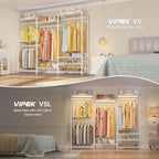 VIPEK V5 Heavy Duty Clothes Rack, Freestanding Modular Closet System, White - Image 3