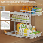 Under Sink Organizer and Storage 1 Pack 3 Tier Kitchen Bathroom Organizers - Image 6