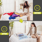 HIBAG Vacuum Storage Bags with Electric Pump, Vacuum Seal Bags for Clothing, Pillows, Blanket Bedding Comforters, 10 pack Large - Image 6