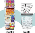 Sorbus Clear Pantry Organizer with Stackable Storage Bins, Open Front - Image 5