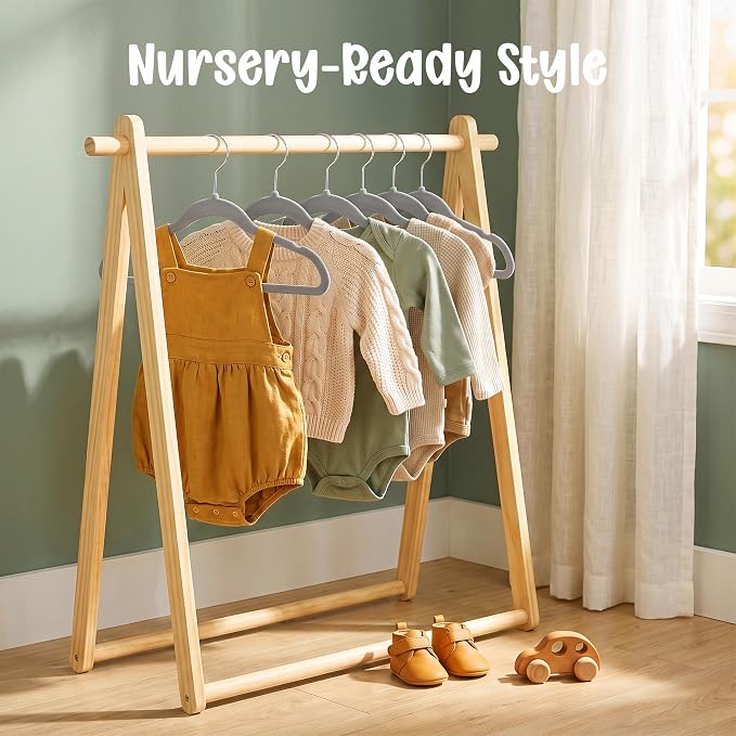 Utopia Home Kids Velvet Hanger 20 Pack – 11" Premium Baby Hangers - Grey - Image 9