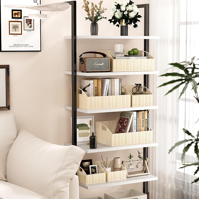Pantry Baskets for Organizing, Wicker Storage Basket Beige - Image 4