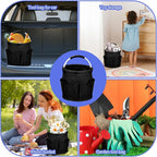 Cleaning Caddy for Cleaning Supplies,17L Cleaning Supply Caddy with Handle Foldable Cleaning Supplies Organizer Bucket Cleaning Products Organizers for Home, Garden (Black) - Image 5