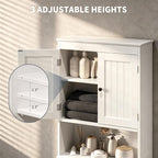 Bealife Over The Toilet Storage Cabinet with Open Shelf - White - Image 7