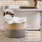 INDRESSME XXXLarge Woven Wicker Blanket Basket Living Room Black Jute, 90L - Image 3