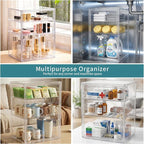 X-LARGE Baby Bottle Organizer, Upgraded Bottle Storage Organizer Baby for Countertop Cabinet, Removable Baby Organizer with Magnetic Door, Bottle Station Organizer for Nipples, Pump Parts, Thickened - Image 8
