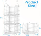 Sonyabecca 3-Tier Hanging Closet Organizer with 5 S Hooks, Closet Shelves for Clothes, Shoes, Handbags, Accessories, Hanging Basket, Closet Storage, Closet System, Closet Organizers and Storage - Image 3