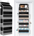 Over The Door Organizer Storage Large Capacity Hanging Bedroom Storage | 4 Shelves, 40 LB Capacity, Foldable Mesh Design, Clear Window, Sturdy, Large Storage Organizer for Nursery, Pantry & Closet by WiseLife