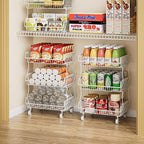 OKZEST Pantry Organizers and Storage Cart with Upgraded Metal Hub Casters - Image 9