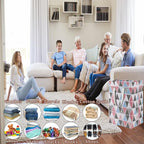 75L Waterproof Laundry Hamper Collapsible Laundry Basket Cotton Handle Laundry Bag Large Clothes Storage Toy Organization for Bathroom Bedroom Laundryroom College Dorms - Image 5
