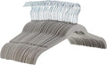 Amazon Basics Slim, Velvet, Non-Slip Shirt Clothes Hangers, Gray/Silver - Pack of 50 by AmazonBasics