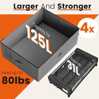 XXXXL 125L Under Bed Storage, Storage Containers with Support & Clear Lid, Support Frame, Underbed Storage Bins for Clothes, Shoes, Blankets, and Toys 2 pack - Image 3