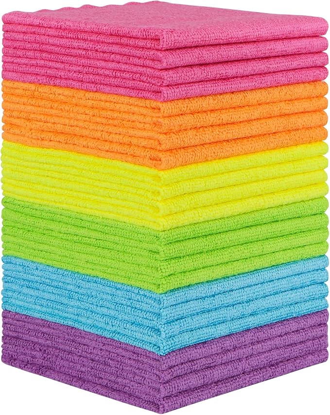 Orighty Microfiber Cleaning Cloth - 24 Pack, Cleaning Rags 12x11 inch by AllRightinOrighty