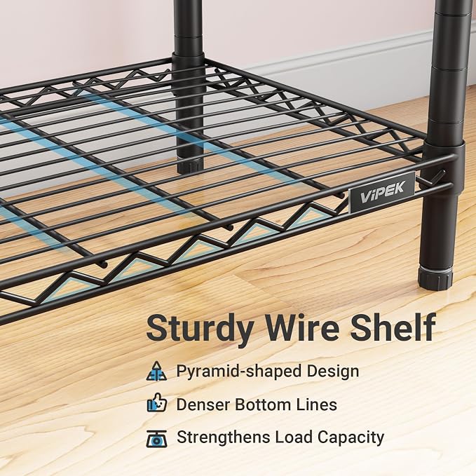VIPEK V5 Heavy Duty Clothes Rack, Freestanding Modular Closet System, Black - Image 7