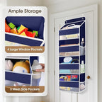 1Pack Over The Door Organizer Large Capacity Hanging Storage Room Organizer | 40 lb Capacity, Ultra-Sturdy, Foldable, Mesh Design with Clear Window, Space-Saving Organizer for Pantry, Nursery & Closet - Image 4