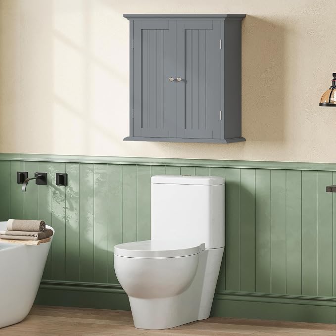 ChooChoo Bathroom Wall Cabinet with 2 Doors, Over The Toilet - Image 7